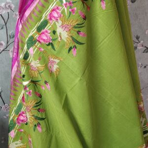khadi Embroidery Saree