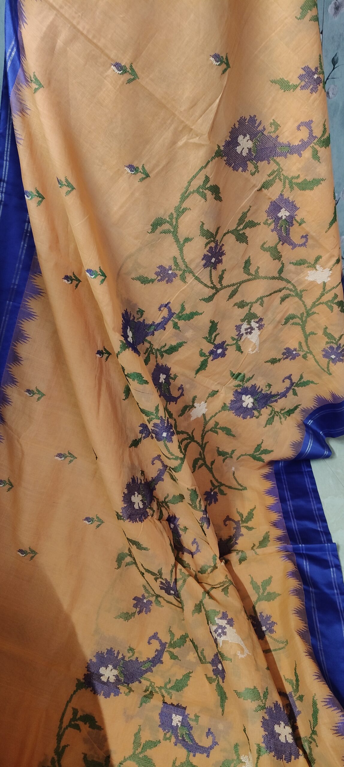Khadi Embroidery Saree - Image 4